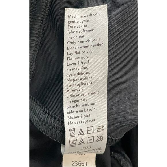 Spanx Faux Leather Legging Black Medium Casual Sporty Tummy Control Comfy Goth - Picture 10 of 11